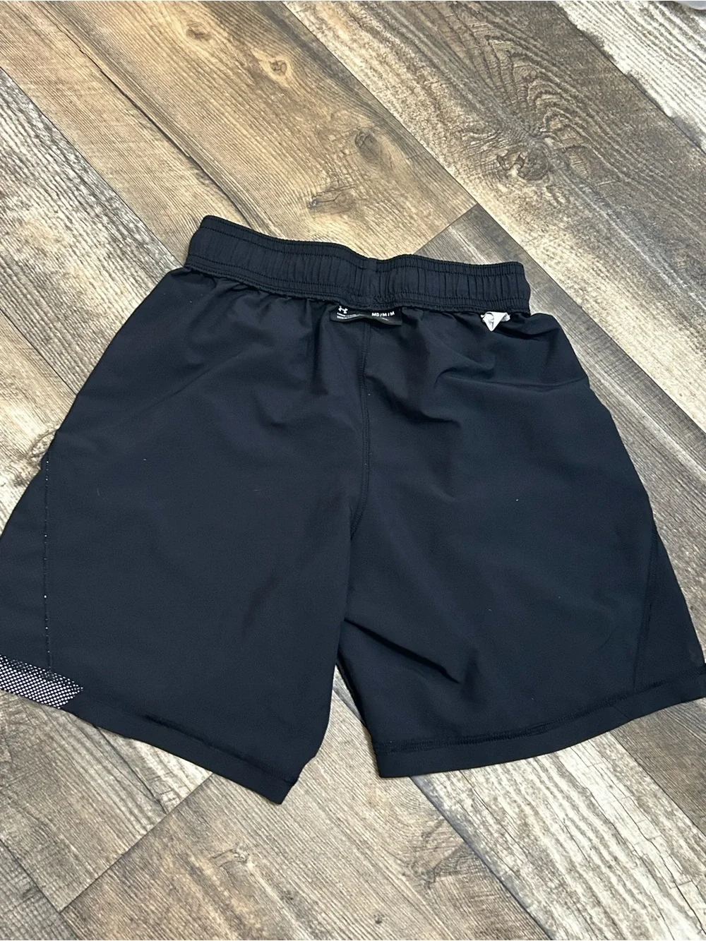 Under Armour black Athletic Logo-Accent Shorts MD